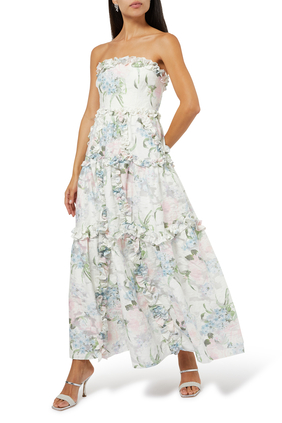 Posy Blossom Corset Ankle Gown